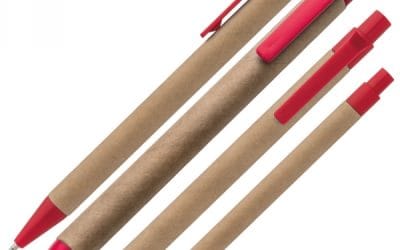 Tekturowy eko długopis z nadrukiem logo