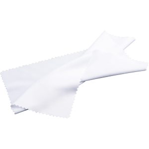 Ściereczka do czyszczenia okularów BOLTON - z logo z własnym nadrukiem, kolor biały