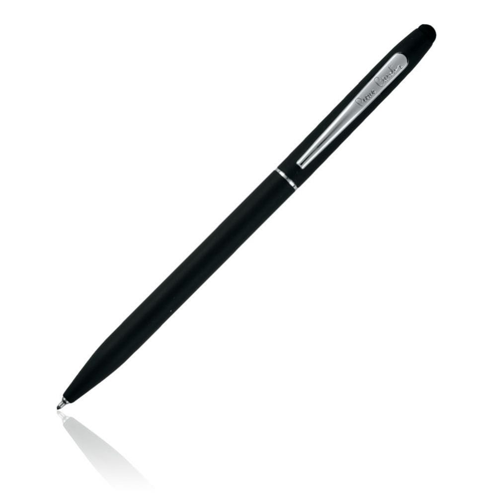 Długopis metalowy touch pen ADELINE Pierre Cardin - z logo z własnym nadrukiem, kolor czarny