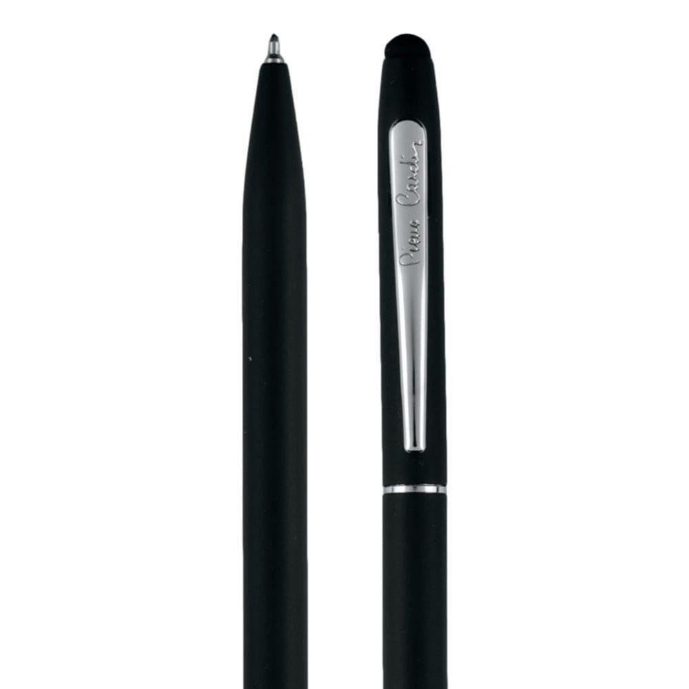 Długopis metalowy touch pen ADELINE Pierre Cardin - z logo z własnym nadrukiem, kolor czarny