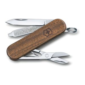 Scyzoryk Classic SD Wood Victorinox - z logo z własnym nadrukiem, kolor brązowy