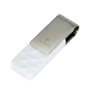 PENDRIVE 32GB 2.0 PIERRE CARDIN - z logo z własnym nadrukiem, kolor biały