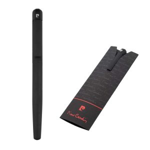 Pióro kulkowe soft touch HARMONY Pierre Cardin - z logo z własnym nadrukiem, kolor czarny