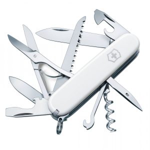 Scyzoryk Huntsman Victorinox - z logo z własnym nadrukiem, kolor biały