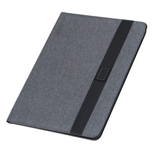 Folder A4 w linie MONDEVILLE - z logo z własnym nadrukiem, kolor szary