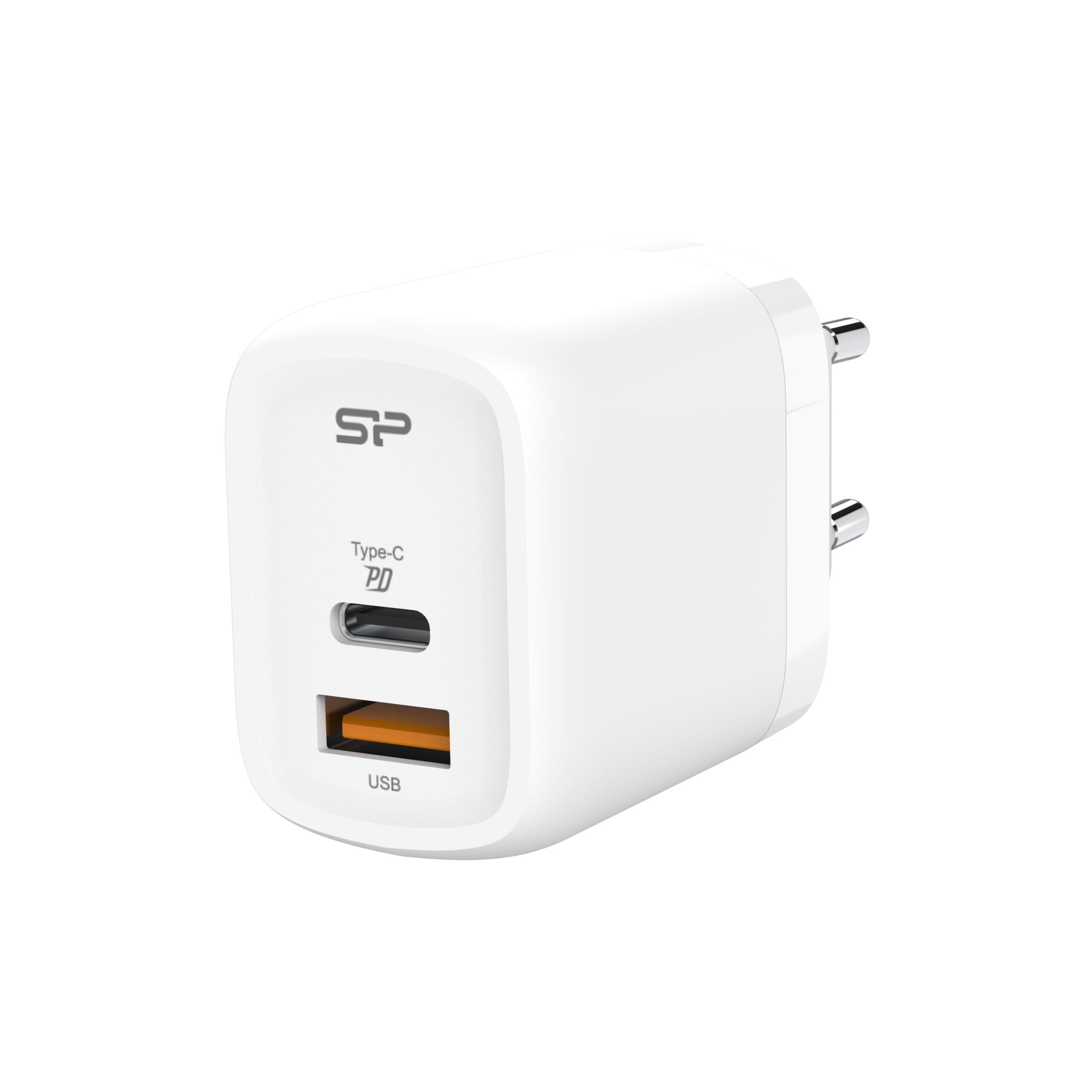 Ładowarka sieciowa QM25 SILICON POWER - z logo z własnym nadrukiem, kolor biały
