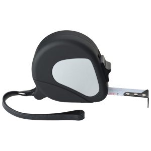 Miarka 3m DENVER - z logo z własnym nadrukiem, kolor czarny