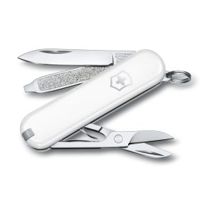 Scyzoryk Classic SD Victorinox - z logo z własnym nadrukiem, kolor biały