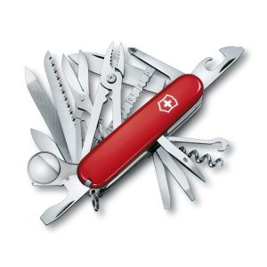 Scyzoryk SwissChamp Victorinox - z logo z własnym nadrukiem, kolor czerwony