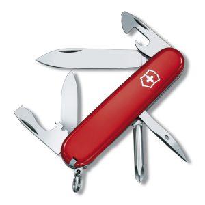 Scyzoryk Tinker Victorinox - z logo z własnym nadrukiem, kolor czerwony