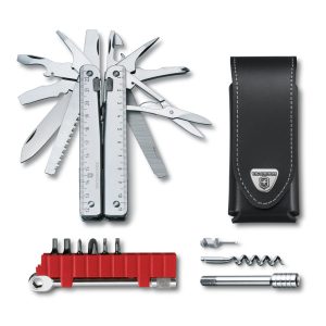 NARZĘDZIE SWISS TOOL X PLUS RATCHET - 39 narzędzi Victorinox - z logo z własnym nadrukiem, kolor szary