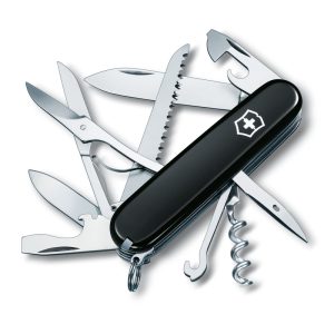 Scyzoryk Huntsman Victorinox - z logo z własnym nadrukiem, kolor czarny