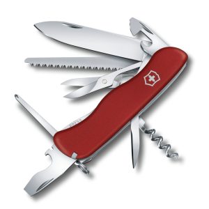 Scyzoryk Outrider Victorinox - z logo z własnym nadrukiem, kolor czerwony