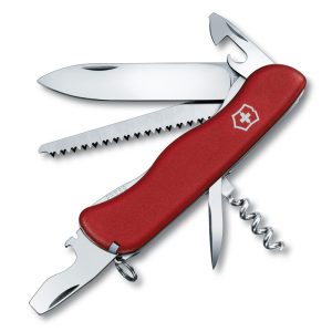 Scyzoryk Forester Victorinox - z logo z własnym nadrukiem, kolor czerwony