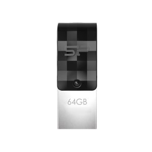 Pendrive Mobile C31, 64GB 3.0 Silicon Power - z logo z własnym nadrukiem, kolor czarny