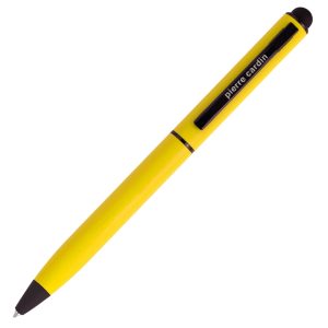 Długopis metalowy touch pen soft touch CELEBRATION Pierre Cardin - z logo z własnym nadrukiem, kolor żółty
