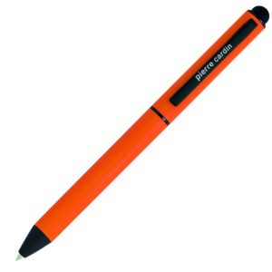 Długopis metalowy touch pen soft touch CELEBRATION Pierre Cardin - z logo z własnym nadrukiem, kolor pomarańczowy