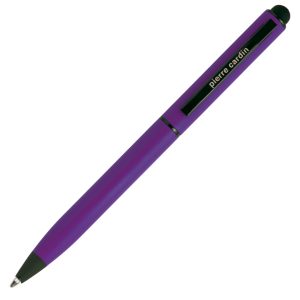 Długopis metalowy touch pen soft touch CELEBRATION Pierre Cardin - z logo z własnym nadrukiem, kolor fioletowy