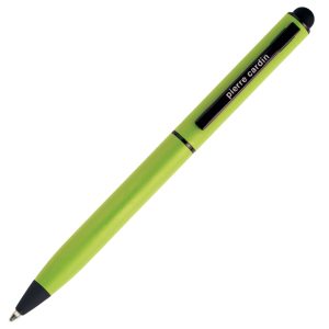 Długopis metalowy touch pen soft touch CELEBRATION Pierre Cardin - z logo z własnym nadrukiem, kolor jasnozielony