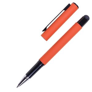Pióro kulkowe touch pen soft touch CELEBRATION Pierre Cardin - z logo z własnym nadrukiem, kolor pomarańczowy
