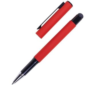 Pióro kulkowe touch pen soft touch CELEBRATION Pierre Cardin - z logo z własnym nadrukiem, kolor czerwony