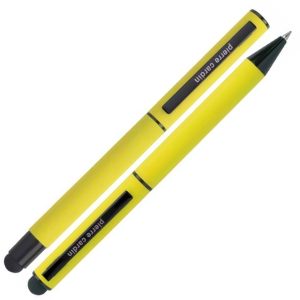 Zestaw piśmienny długopis i pióro kulkowe touch pen soft touch CELEBRATION Pierre Cardin - z logo z własnym nadrukiem, kolor…