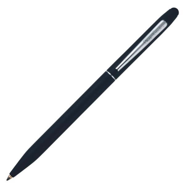 Długopis metalowy touch pen ADELINE Pierre Cardin - z logo z własnym nadrukiem, kolor czarny