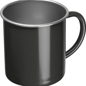 Kubek stalowy TREZZO 350 ml - z logo z własnym nadrukiem, kolor czarny