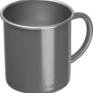 Kubek stalowy TREZZO 350 ml - z logo z własnym nadrukiem, kolor ciemnoszary