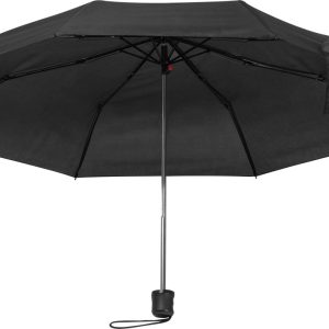 Parasol manualny rPET Ø98 cm NORTHAMPTON - z logo z własnym nadrukiem, kolor czarny
