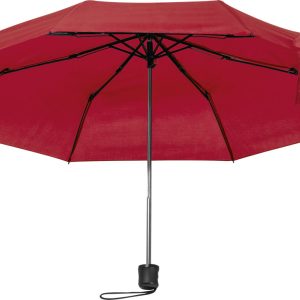 Parasol manualny rPET Ø98 cm NORTHAMPTON - z logo z własnym nadrukiem, kolor czerwony