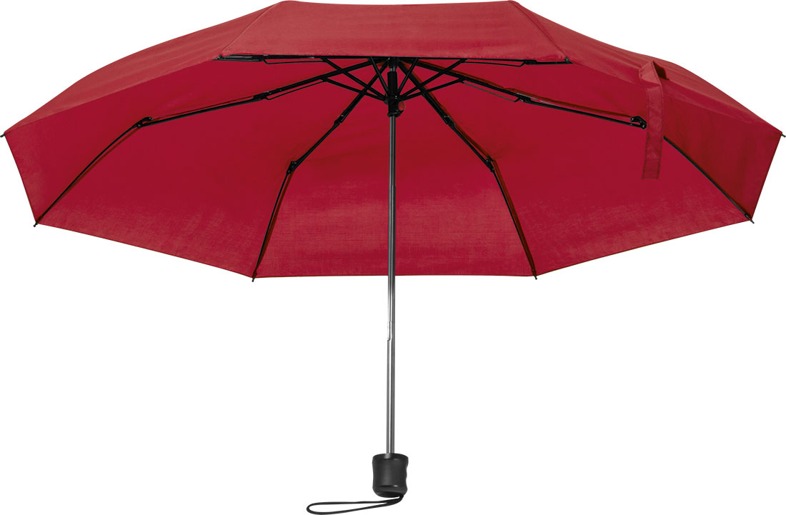 Parasol manualny rPET Ø98 cm NORTHAMPTON - z logo z własnym nadrukiem, kolor czerwony