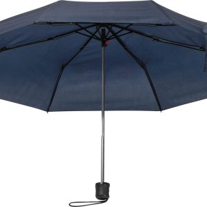Parasol manualny rPET Ø98 cm NORTHAMPTON - z logo z własnym nadrukiem, kolor granatowy
