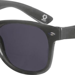 Okulary przeciwsłoneczne rPET ILLINOIS - z logo z własnym nadrukiem, kolor ciemnoszary