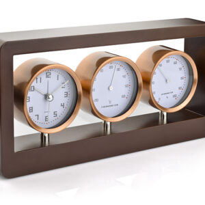 Stacja pogody METEOR z własnym nadrukiem, kolor brązowy