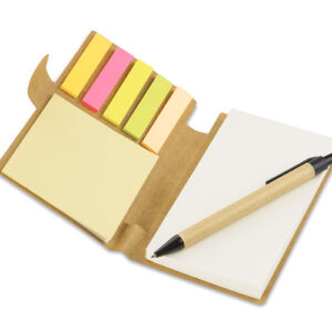 Notes z długopisem MARRO A6 z własnym nadrukiem, kolor naturalny