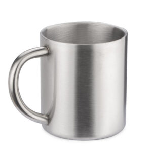 Kubek SALO 210 ml z własnym nadrukiem, kolor srebrny