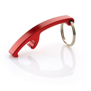 Brelok 2 w 1 ABRI z własnym nadrukiem, kolor czerwony