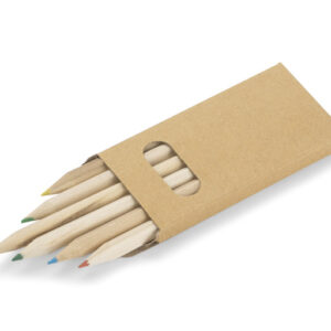 Kredki 6 szt. BARVA z własnym nadrukiem, kolor naturalny