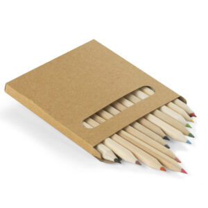 Kredki 12 szt. KOLORA z własnym nadrukiem, kolor naturalny