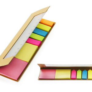 Linijka z karteczkami RECO z własnym nadrukiem, kolor naturalny