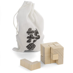 Układanka CUBE z własnym nadrukiem, kolor naturalny