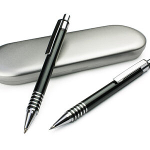 Zestaw piśmienniczy DAKOTA z własnym nadrukiem, kolor czarny