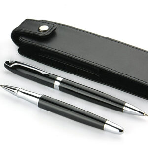 Zestaw piśmienniczy TEXAS z własnym nadrukiem, kolor czarny