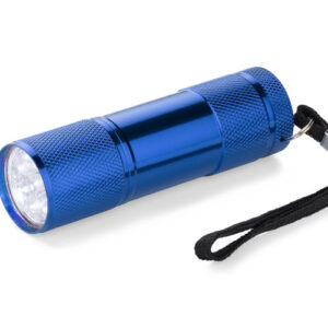 Latarka RAY z własnym nadrukiem, kolor niebieski