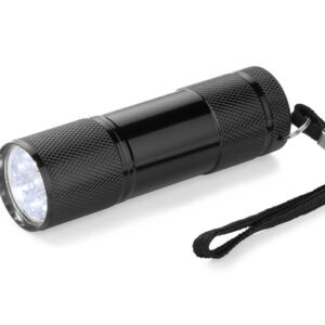 Latarka RAY z własnym nadrukiem, kolor czarny