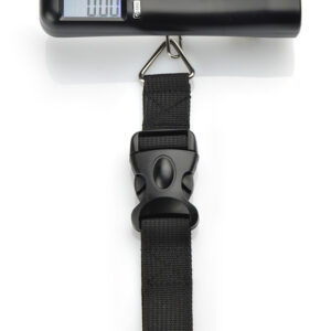 Waga do bagażu VALISA z własnym nadrukiem, kolor czarny