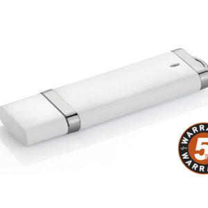 Pamięć USB BRIS 8 GB z własnym nadrukiem, kolor biały