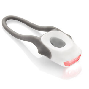 Lampka rowerowa COUTI tylna (czerwone diody) z własnym nadrukiem, kolor biały