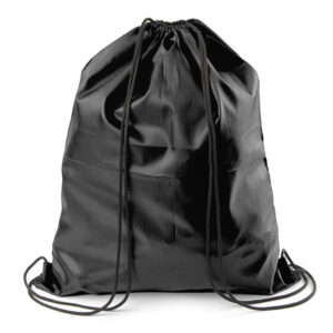 Worek na sznurkach VALO z własnym nadrukiem, kolor czarny